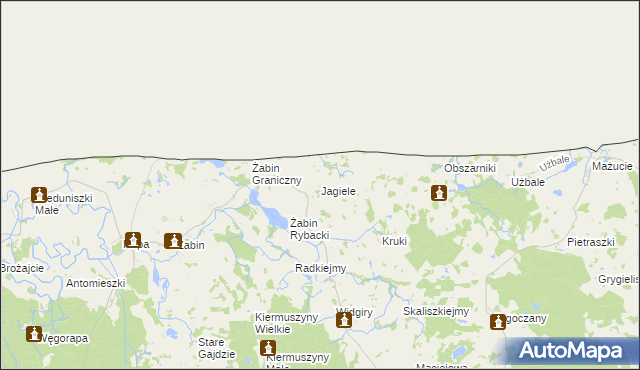 mapa Jagiele, Jagiele na mapie Targeo