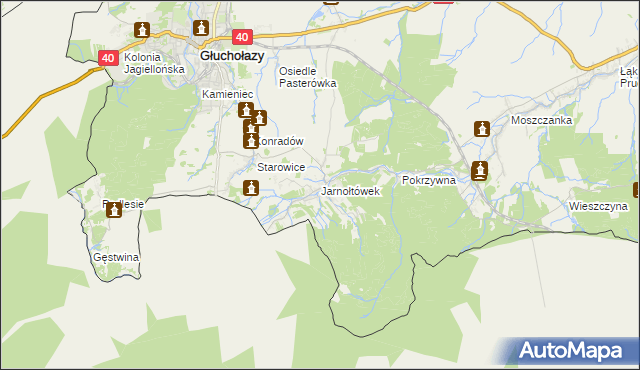 mapa Jarnołtówek, Jarnołtówek na mapie Targeo