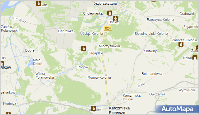 mapa Jaworce, Jaworce na mapie Targeo