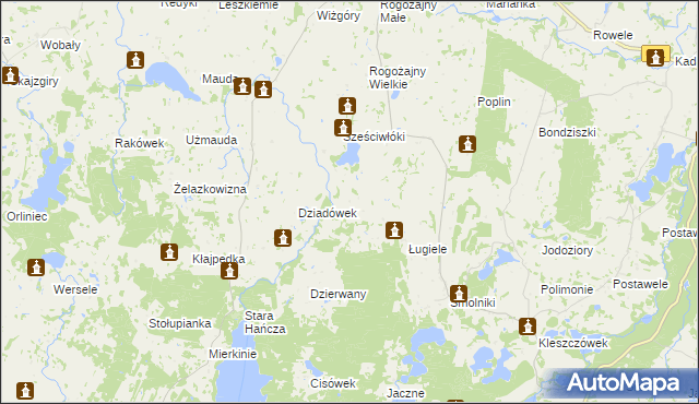mapa Jegliniszki, Jegliniszki na mapie Targeo