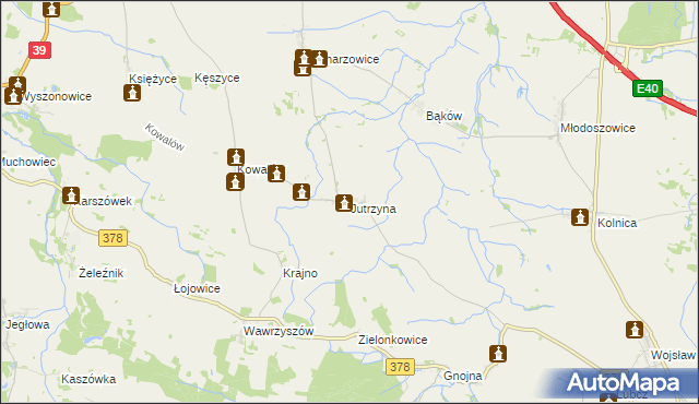 mapa Jutrzyna, Jutrzyna na mapie Targeo