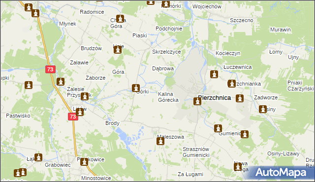 mapa Kalina Górecka, Kalina Górecka na mapie Targeo