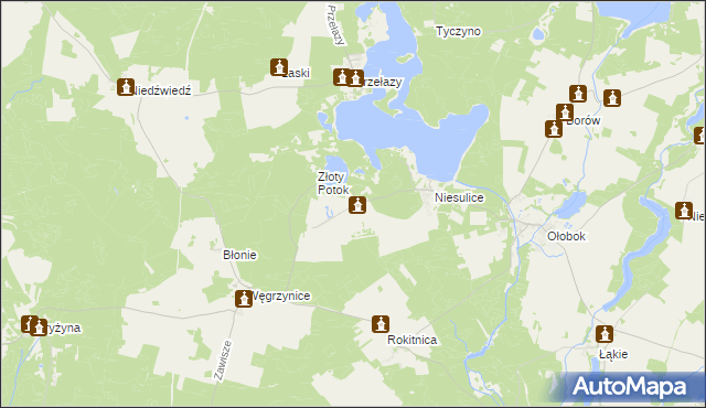 mapa Kalinowo gmina Skąpe, Kalinowo gmina Skąpe na mapie Targeo