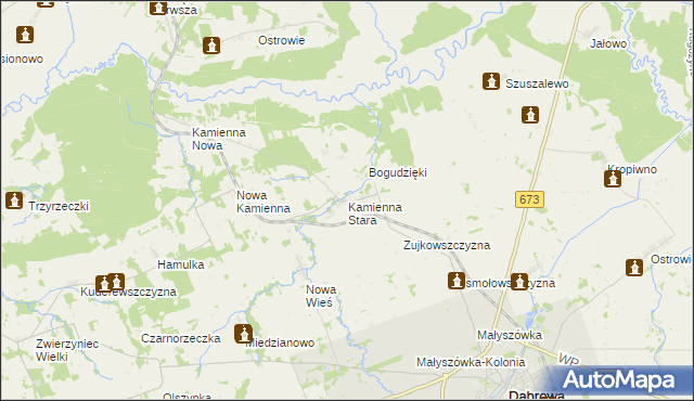 mapa Kamienna Stara, Kamienna Stara na mapie Targeo