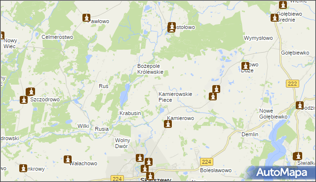 mapa Kamierowskie Piece, Kamierowskie Piece na mapie Targeo