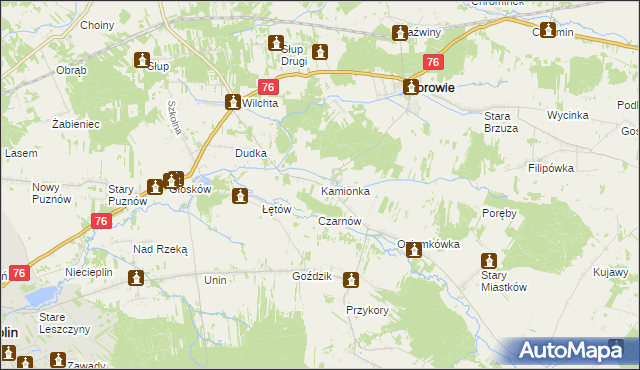 mapa Kamionka gmina Borowie, Kamionka gmina Borowie na mapie Targeo