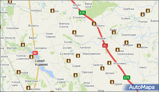mapa Kanibród, Kanibród na mapie Targeo