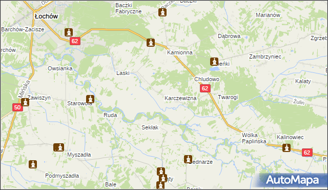 mapa Karczewizna, Karczewizna na mapie Targeo