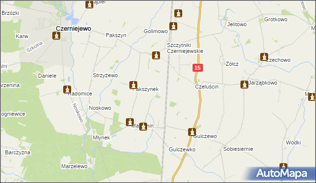 mapa Kawęczyn gmina Września, Kawęczyn gmina Września na mapie Targeo