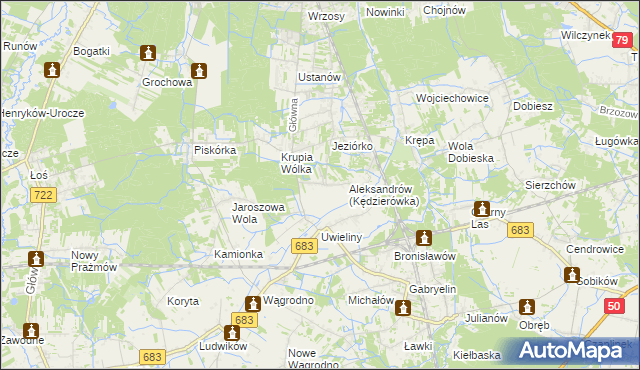 mapa Kędzierówka, Kędzierówka na mapie Targeo