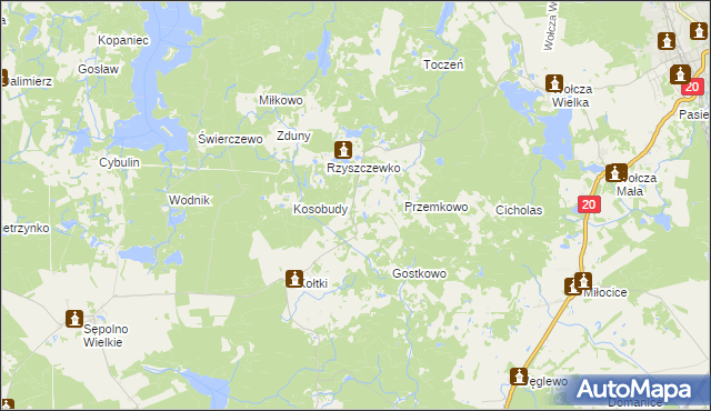 mapa Kierzkowo gmina Biały Bór, Kierzkowo gmina Biały Bór na mapie Targeo