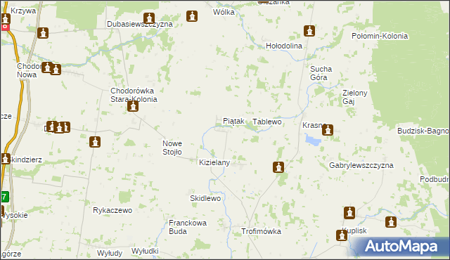 mapa Kizielewszczyzna, Kizielewszczyzna na mapie Targeo