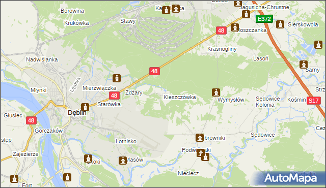 mapa Kleszczówka, Kleszczówka na mapie Targeo