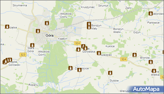 mapa Kłoda Górowska, Kłoda Górowska na mapie Targeo