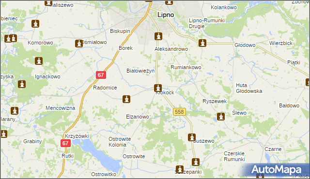 mapa Kłokock, Kłokock na mapie Targeo