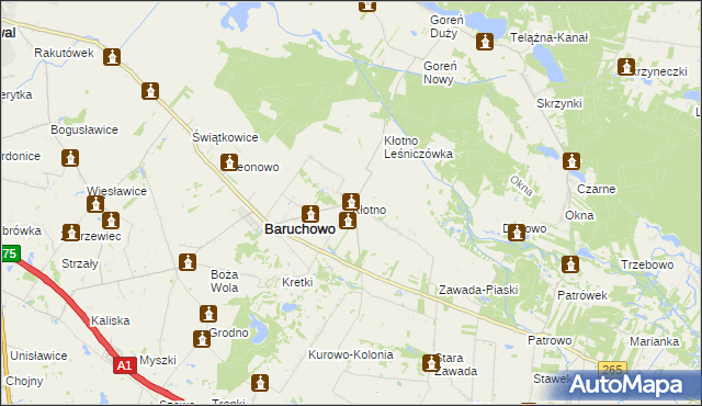 mapa Kłotno, Kłotno na mapie Targeo