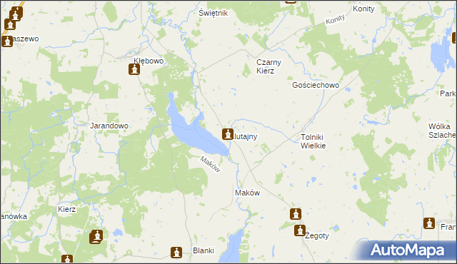 mapa Klutajny, Klutajny na mapie Targeo