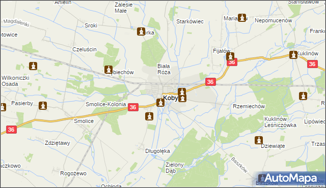 mapa Kobylin powiat krotoszyński, Kobylin powiat krotoszyński na mapie Targeo