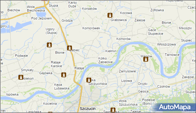 mapa Kółko Żabieckie, Kółko Żabieckie na mapie Targeo