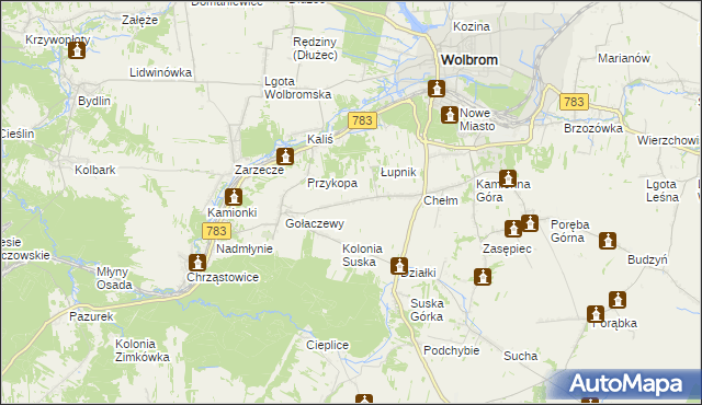 mapa Kolonia Chełmska, Kolonia Chełmska na mapie Targeo
