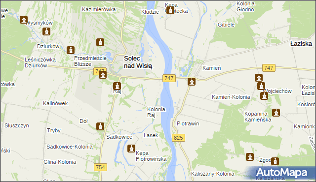mapa Kolonia Nadwiślańska, Kolonia Nadwiślańska na mapie Targeo