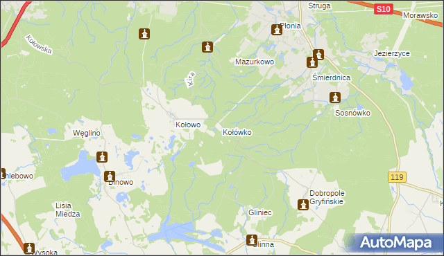 mapa Kołówko, Kołówko na mapie Targeo