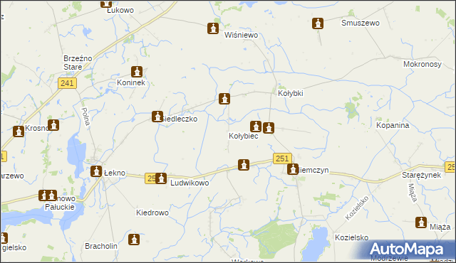 mapa Kołybiec, Kołybiec na mapie Targeo