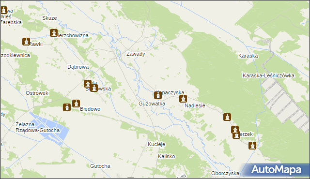 mapa Kopaczyska gmina Baranowo, Kopaczyska gmina Baranowo na mapie Targeo