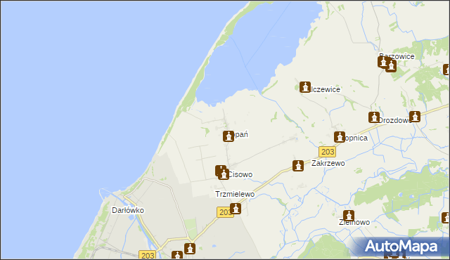 mapa Kopań, Kopań na mapie Targeo