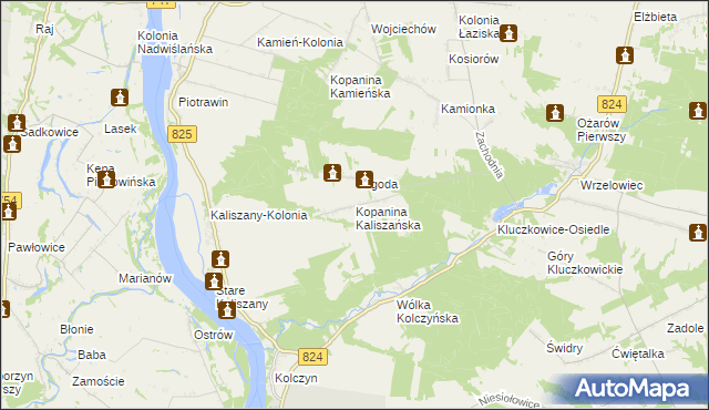 mapa Kopanina Kaliszańska, Kopanina Kaliszańska na mapie Targeo