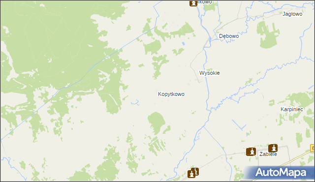 mapa Kopytkowo gmina Sztabin, Kopytkowo gmina Sztabin na mapie Targeo