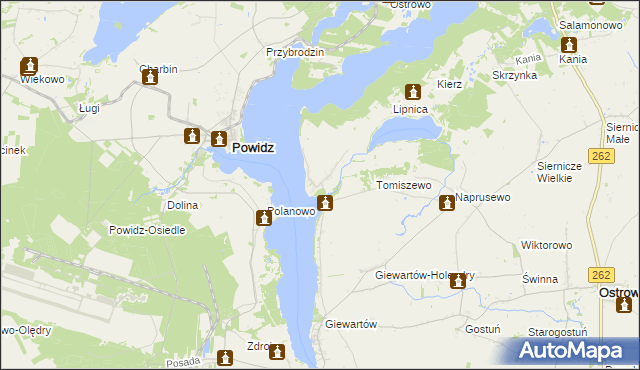 mapa Kosewo gmina Ostrowite, Kosewo gmina Ostrowite na mapie Targeo