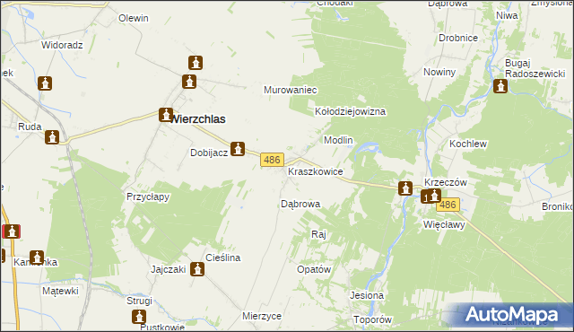 mapa Kraszkowice, Kraszkowice na mapie Targeo