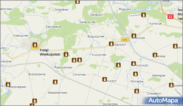 mapa Kruczynek, Kruczynek na mapie Targeo