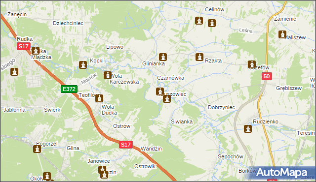 mapa Kruszówiec, Kruszówiec na mapie Targeo