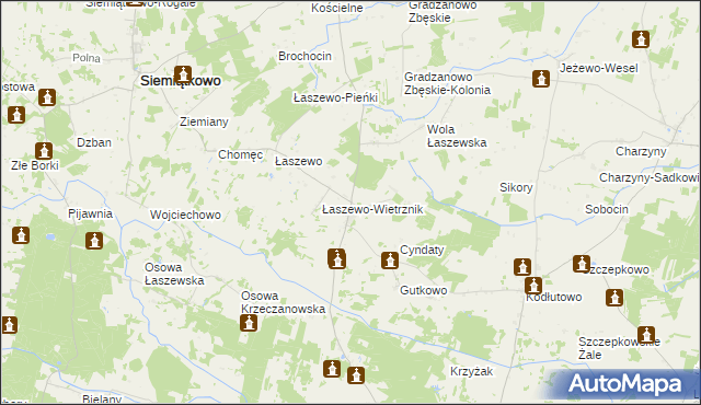 mapa Krzeczanowo, Krzeczanowo na mapie Targeo