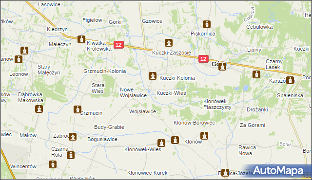 mapa Kuczki-Wieś, Kuczki-Wieś na mapie Targeo