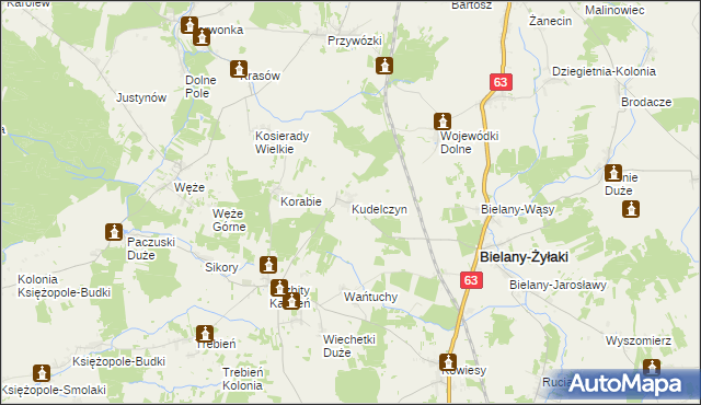 mapa Kudelczyn, Kudelczyn na mapie Targeo