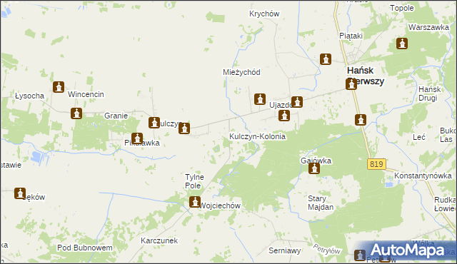 mapa Kulczyn-Kolonia, Kulczyn-Kolonia na mapie Targeo
