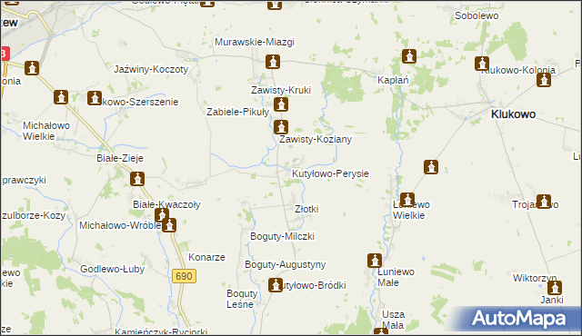 mapa Kutyłowo-Perysie, Kutyłowo-Perysie na mapie Targeo