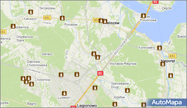 mapa Łajski, Łajski na mapie Targeo
