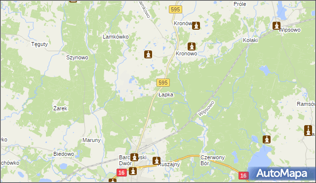 mapa Łapka, Łapka na mapie Targeo