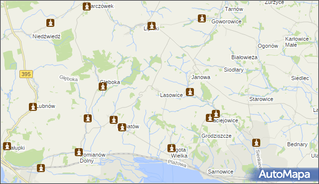 mapa Lasowice gmina Otmuchów, Lasowice gmina Otmuchów na mapie Targeo