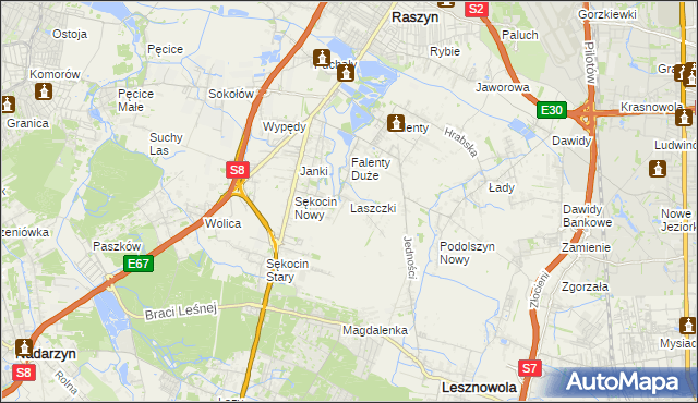 mapa Laszczki, Laszczki na mapie Targeo