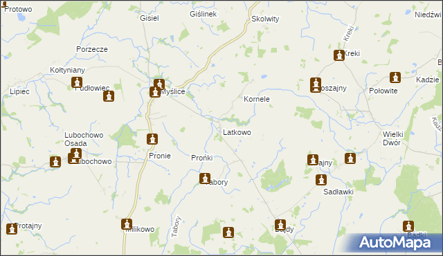 mapa Latkowo gmina Stary Dzierzgoń, Latkowo gmina Stary Dzierzgoń na mapie Targeo