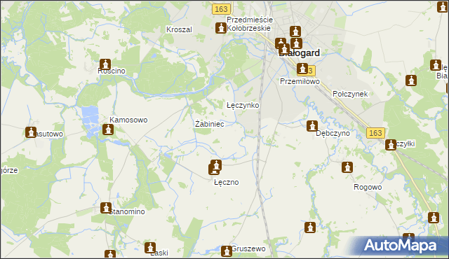 mapa Łęczenko, Łęczenko na mapie Targeo