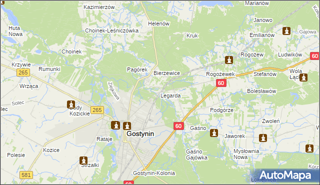 mapa Legarda, Legarda na mapie Targeo