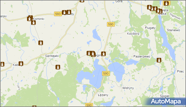 mapa Leginy gmina Reszel, Leginy gmina Reszel na mapie Targeo