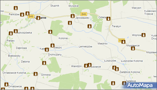 mapa Lemieszów, Lemieszów na mapie Targeo