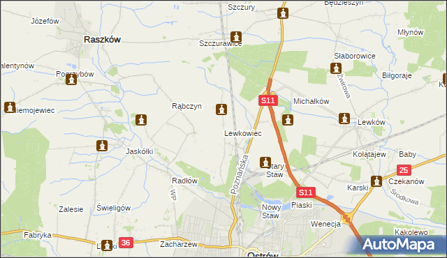 mapa Lewkowiec, Lewkowiec na mapie Targeo